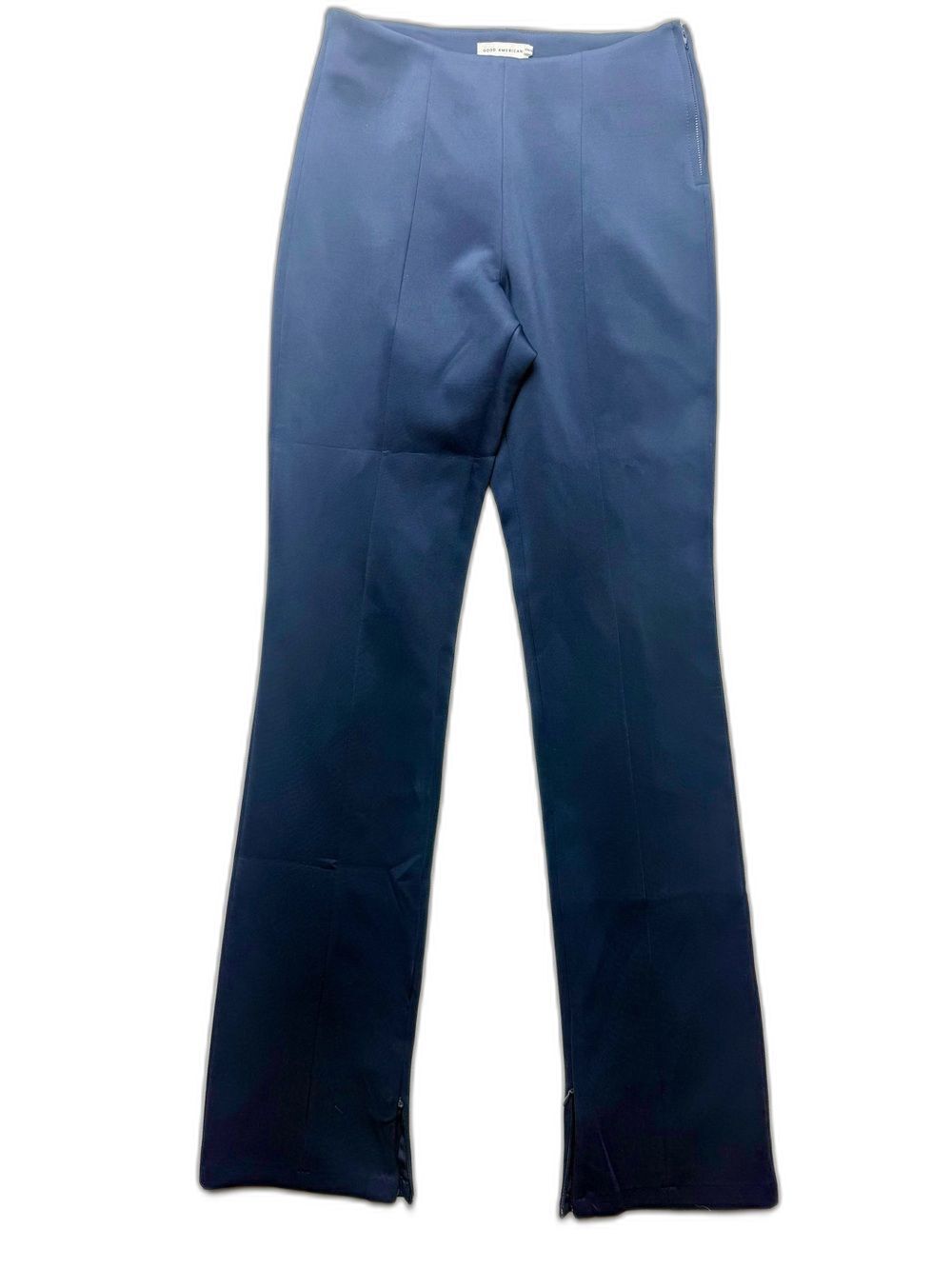 Good American Navy Tailored Straight-Leg Pants
